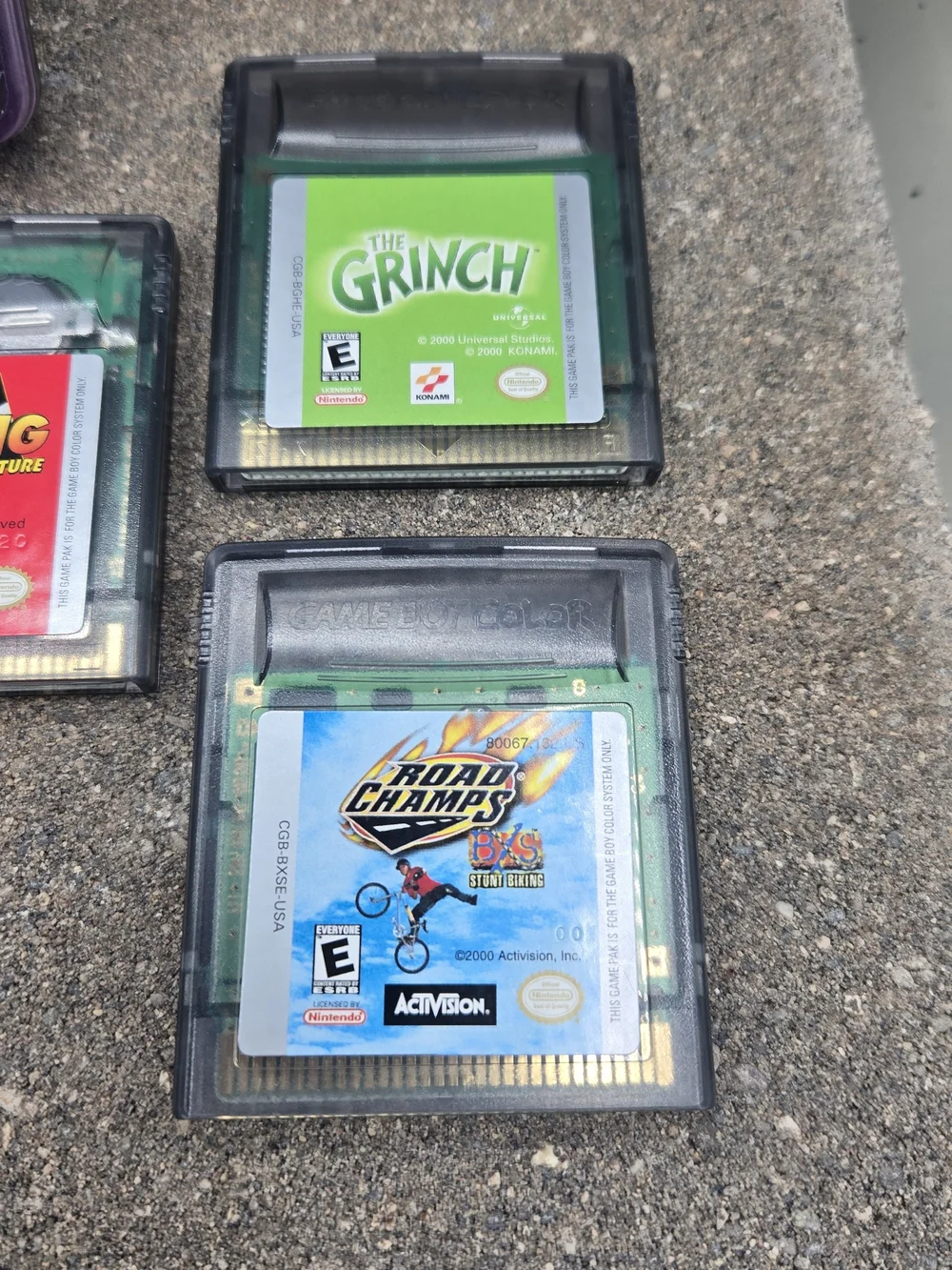 Nintendo Game Boy Color Atomic Purple Bundle 7 Games Tested Protective Case